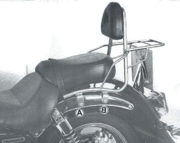 Afbeeldingen van Sissybar met rekje Hepco&Becker chroom Kawasaki VN1600 CLASSIC 2003-