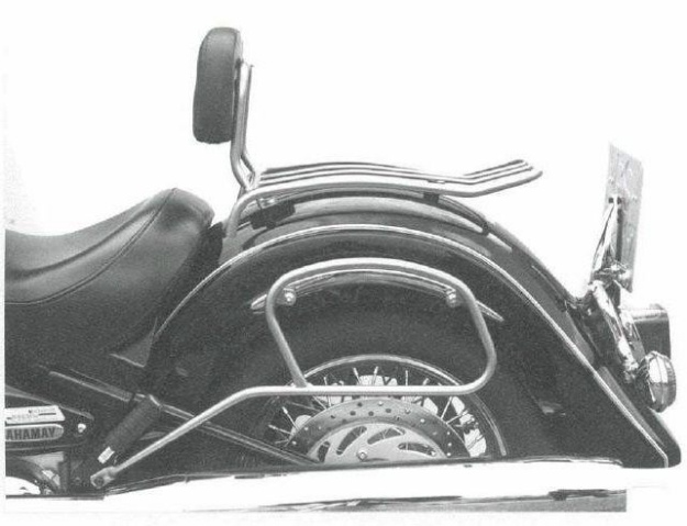 Afbeeldingen van Solorack met rugsteun Hepco&Becker chroom Yamaha XV1600 Wild Star