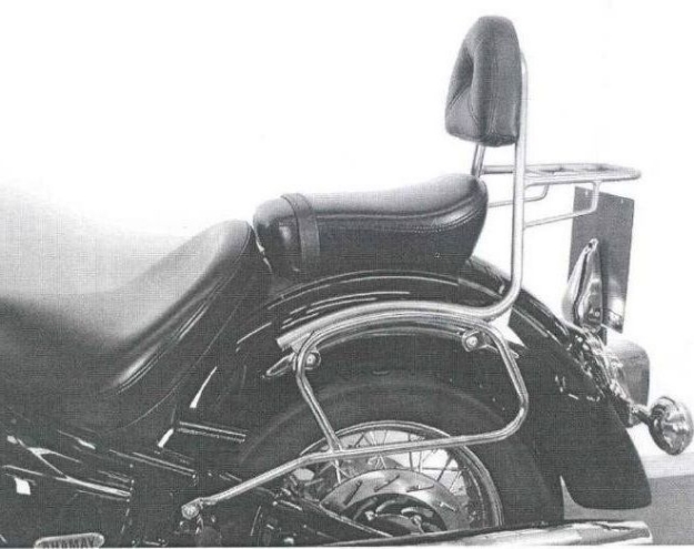 Afbeeldingen van Sissybar met rekje Hepco&Becker chroom Yamaha XVS1100C