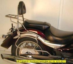 Afbeeldingen van Sissybar met rekje Hepco&Becker chroom Yamaha XV1900 Midnight Star