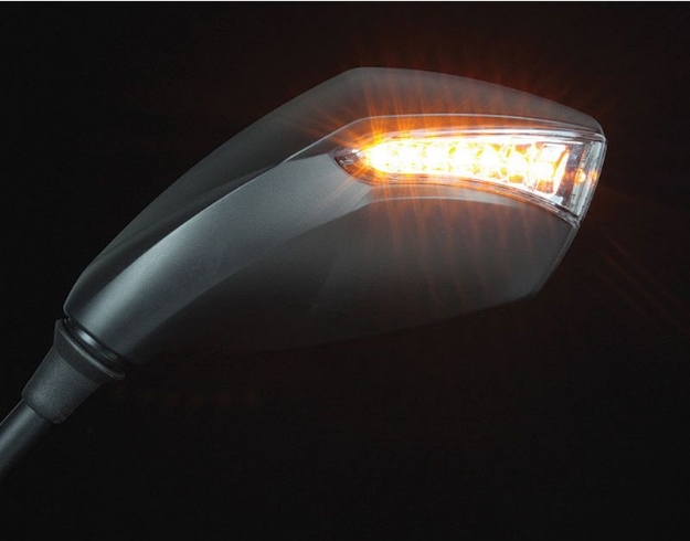 Afbeeldingen van Stuurspiegel model Shine met knipperlicht links Chaft