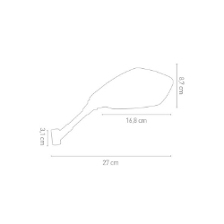 Afbeeldingen van Stuurspiegel model Shine met knipperlicht links Chaft