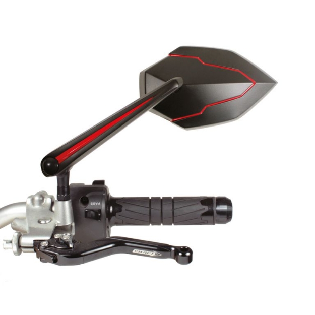 Afbeeldingen van Stuurspiegel model Skyline links/rechts zwart/rood Chaft