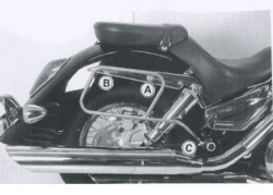 Afbeeldingen van Tassendragers standaard chroom Hepco&Becker Honda VTX1300S 2003-