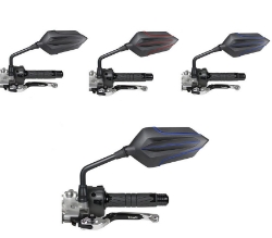 Afbeeldingen van Stuurspiegel model Chucky links/rechts zwart/blauw Chaft