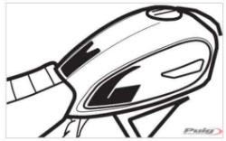 Afbeeldingen van Tankprotectieset 3-delig Puig diverse Ducati Scrambler modellen