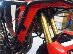 Afbeeldingen van Valbeugel verstevigingingsbeugel zwart Hepco&Becker Honda CRF1000L Africa Twin '16-17