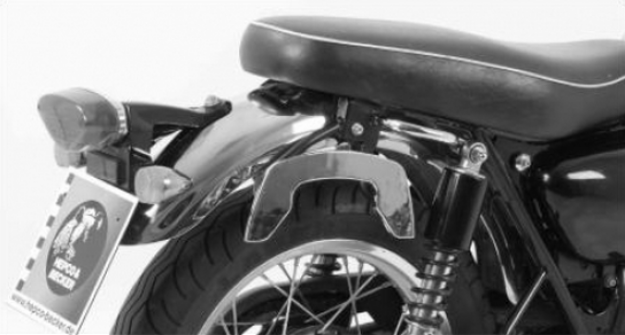 Afbeeldingen van C-Bow custom tasdragers zwart Hepco&Becker Kawasaki W650 / W800