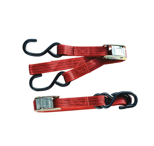 Afbeeldingen van Spanbanden met haak set van 2 (rood)