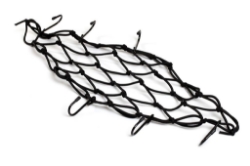 Afbeeldingen van Bagagenet zwart met 6 haken