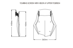 Afbeeldingen van Vervangingsruit touring met opzetruitje Puig BMW F750GS/F800GS/F850GS/F850GS Adventure