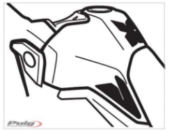 Afbeeldingen van Tankprotectieset 3-delig Puig Honda CRF1000L Africa Twin '16-