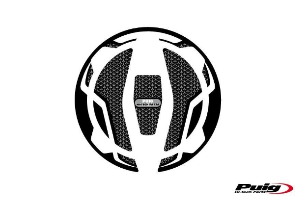 Afbeeldingen van Tankdopcover Puig voor diverse Kawasaki modellen '17- zwart/carbon look