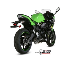 Afbeeldingen van MIVV systeem met oval titanium Kawasaki Ninja 650 / Z650 '17-22 (1 lambda)