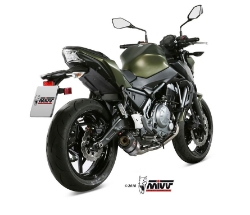 Afbeeldingen van MIVV systeem met oval titanium Kawasaki Ninja 650 / Z650 '17-22 (1 lambda)