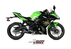 Afbeeldingen van MIVV systeem met Delta Race Black RVS Kawasaki Ninja 650 / Z650 '17-22 (1 lambda)