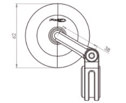 Afbeeldingen van Stuureind spiegel model Tracker zilver Puig (per stuk)