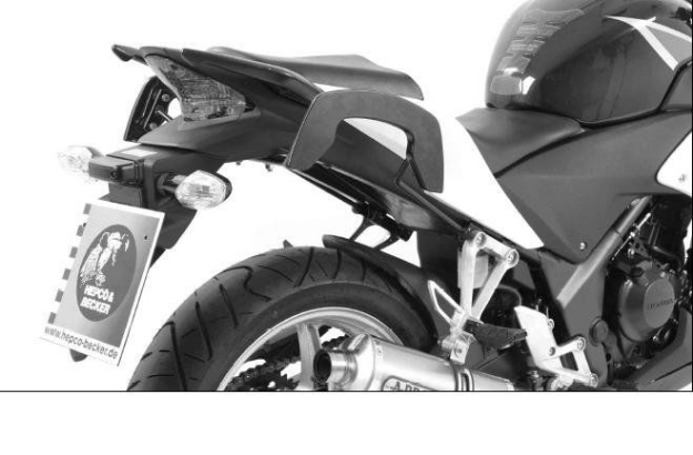 Afbeeldingen van C-Bow tasdragers zwart Hepco&Becker Honda CBR250R '11-16