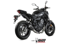 Afbeeldingen van MIVV 2-1 systeem met MK3 carbon Yamaha MT-07 '14-23