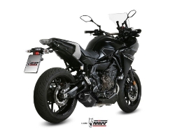 Afbeeldingen van MIVV 2 in 1 systeem met Speed Edge black steel RVS demper Yamaha Tracer '16-