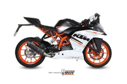 Afbeeldingen van MIVV compleet RVS systeem met Suono Steel Black RVS demper KTM RC390 '14-