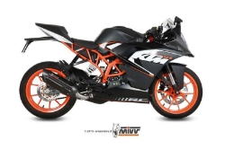 Afbeeldingen van MIVV RVS systeem met Suono steel black demper KTM RC125 '14-