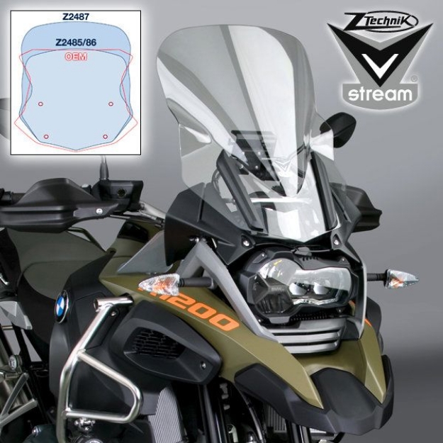Afbeeldingen van Vervangingsruit ZTechnik VStream Touring transparant BMW R1200/1250GS LC / ADV '13-23