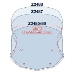 Afbeeldingen van Vervangingsruit ZTechnik Touring transparant BMW R1200/1250GS LC / ADV '13-
