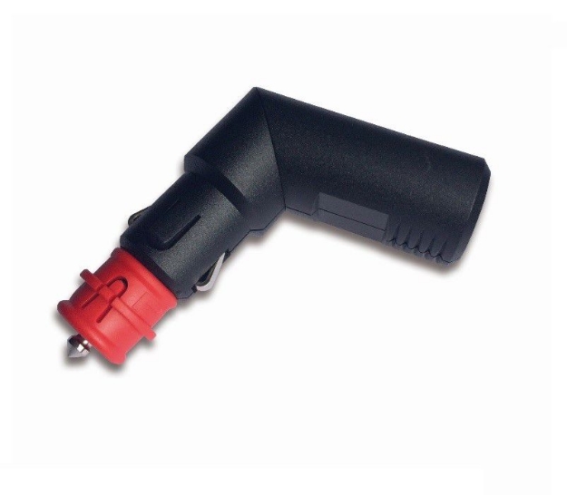 Afbeeldingen van Stekker 90 graden met sigaret en DIN aansluiting 8A Baas