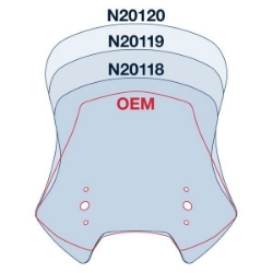 Afbeeldingen van Vervangingsruit National Cycle VStream touring transparant Kawasaki VERSYS X-300 '17-