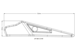 Afbeeldingen van Side cover panel rear spoiler links Puig BMW F750GS '18- mat zwart