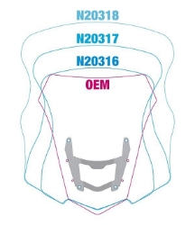 Afbeeldingen van Vervangingsruit National Cycle VStream sport donker getint Yamaha MT-09 Tracer '15-18