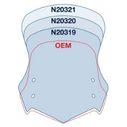 Afbeeldingen van Vervangingsruit National Cycle sport/tour licht getint Yamaha XT1200Z Super Tenere '14-'20