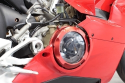 Afbeeldingen van Koppeling deksel met kijkglas aluminium Evotech voor Ducati Panigale V4 '18-