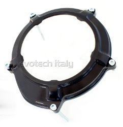 Afbeeldingen van Koppeling deksel met kijkglas aluminium Evotech voor diverse KTM motoren