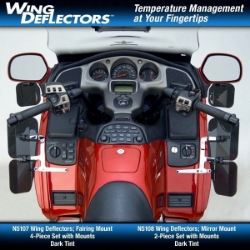 Afbeeldingen van Wing Deflectors donker getint Honda GL1800 -'11 National Cycle