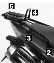 Afbeeldingen van Topdrager zwart Easyrack Hepco&Becker Yamaha XP500 T-MAX '08-'11