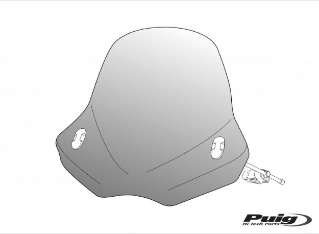 Afbeeldingen van Windscherm Puig model touring II universeel -Transparant