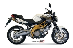 Afbeeldingen van MIVV Suono Steel Black RVS dempers Aprilia Shiver 750 '08-