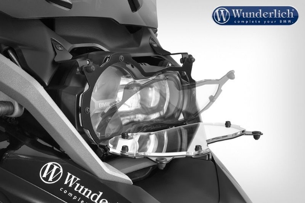 Afbeeldingen van Foldable headlight protector clear BMW R1200GS LC '17-- black Wunderlich