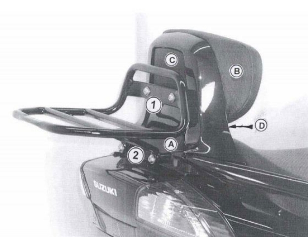 Afbeeldingen van Topdrager zwart Hepco & Becker Suzuki AN 250 / 400 '03-'06