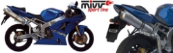 Afbeeldingen van MIVV Oval Classic RVS demper High up (small) Kawasaki ZX6-R '03-'04