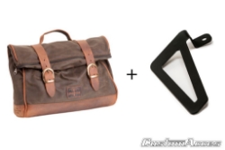 Afbeeldingen van Vintage zadeltas rechts bruin met universele afstandhouders Custom Acces - 8 ltr