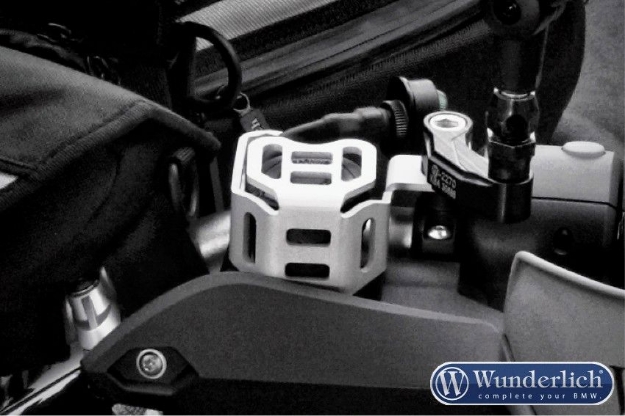 Afbeeldingen van Clutch reservoir protector BMW HP2-Enduro// R1200GS/Adventure // R1200R - silver Wunderlich