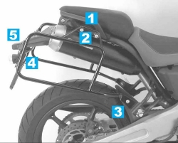 Afbeeldingen van Kofferrek zwart Hepco&Becker Yamaha MT-03 '06-