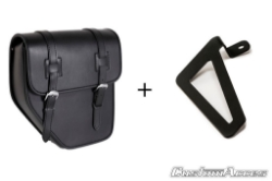 Afbeeldingen van Ibiza zadeltas zwart rechts met universele afstandhouders Custom Acces - 11 ltr