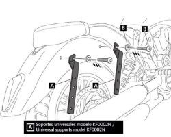 Afbeeldingen van Sant Louis zadeltassen zwart met universele bevestigingset Custom Acces