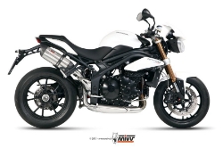 Afbeeldingen van MIVV Suono Steel Black RVS dempers Triumph Speed Triple 1050 '11-15