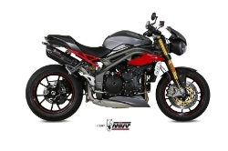 Afbeeldingen van MIVV Suono Steel Black RVS dempers (set van 2) Triumph Speed Triple 1050 '16-