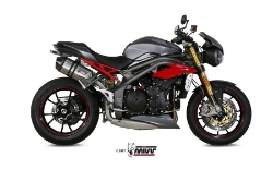 Afbeeldingen van MIVV Speed Edge steel black RVS dempers (set van 2) Triumph Speed Triple 1050 '16-